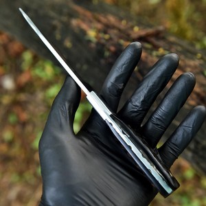 Handmade Carbon Steel High Polish Fixed Blade Hunting Camping <b>Knife</b> with Ram Horn <b>Handle</b> OEM ODM Available Factory Direct <b>Knives</b> - Product Image 5