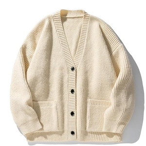 Suéter tipo cárdigan clásico de punto con botones para hombre - Product Image 6