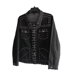 Chaqueta Vaquera con Pedrería para Hombre, Estilo Vintage y Urbano - Product Image 1
