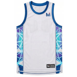 Ensemble de maillot et short de basketball sublimé aux couleurs vives, personnalisable, anti-plis, séchage rapide - Product Image 1