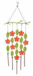 Carillon de vent en verre Yingtu Garden Sea, décoration de maison, balcon, cadeau, extérieur, suspendu, en fer, feuille, finition brillante, forme irrégulière, 28 carillons - Product Image 3