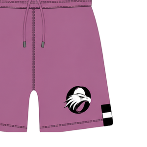 Pantalones Cortos de Rugby Color Rosa Polvoriento y Negro, Cintura Elástica con Cordón, Rayas, Uniforme de Equipo Personalizado, Transpirables, para Entrenamiento y Deportes - Product Image 4