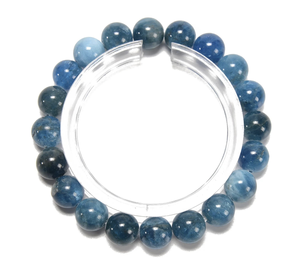Pulsera de Cuentas Redondas Azules con Cierre de Acrílico Transparente, Diseño Circular, Joyería Artesanal de Resina - Product Image 6
