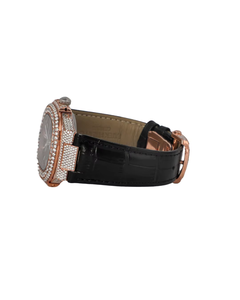 นาฬิกาข้อมือโรสโกลด์หรูหรา สายสแตนเลสสตีล หน้าปัดตัวเลขโรมัน ขนาด 20 มม. - Product Image 3