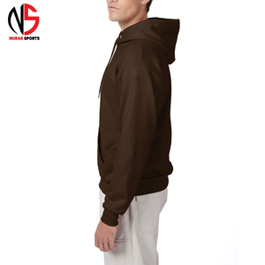 Sweat à capuche marron pour homme 100 % coton molletonné, uni, streetwear d'hiver, décontracté, séchage rapide, respirant, personnalisable 2026 - Product Image 6