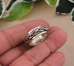 Bague classique en argent sterling 925 avec serti clos et pierre précieuse, finition polie, pour femme et homme, bijoux de mariage et de fiançailles - Product Image 2