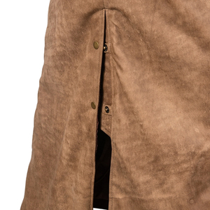 Abrigo Largo para Hombre, Estilo Gabardina, Color Marrón, Cuello Camisero, Cierre de un Solo Botón, Largo hasta la Rodilla - Product Image 6