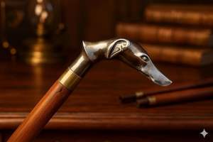 Bastón de Madera Hecho a Mano Estilo Victoriano con Cabeza de Perro, de Madera de Palisandro, Regalo para Caballero, Padre, Madre, Abuelo, Abuela, 37 Pulgadas - Product Image 4