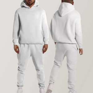 Ensemble de survêtements unisexes décontractés d'hiver à prix abordable, personnalisés, 2 pièces, imprimés, en molleton 100 % coton, coupe oversize - Product Image 4