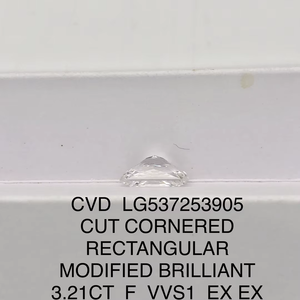Diamante Cultivado en Laboratorio, Corte Rectangular con Esquinas Modificadas, Brillante, para Joyería - Product Image 2