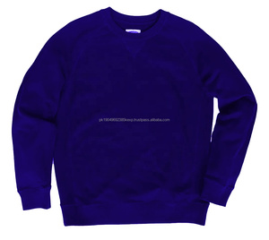 Venta al por mayor negro liso personalizado Sudadera de cuello redondo 100% algodón polar pulóver americano manga raglán sudadera sudaderas con capucha en blanco - Product Image 6