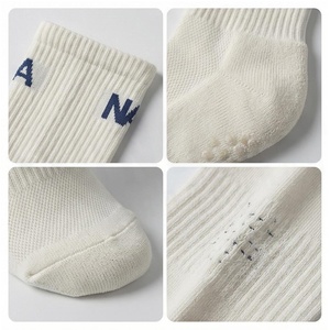 Chaussettes North Apple Crew blanches avec imprimé lettres, en coton respirant, pour usage quotidien, décontractées, pour adultes, été - Product Image 4