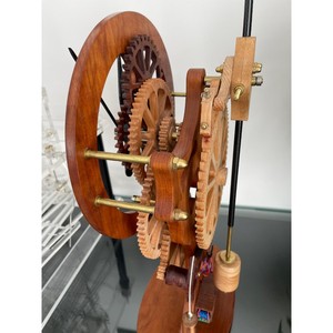 Nuevo Reloj de Escritorio Mecánico de Madera, Diseño Circular, Silencioso, sin Tictac, Estilo Rústico, Reloj Decorativo - Product Image 3