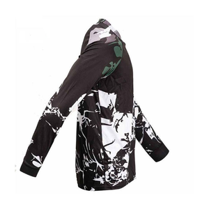 Maillot de motocross pour homme, noir, décontracté, manches longues, col en V, haut de gamme, vêtements de sport pour la course en plein air - Product Image 2