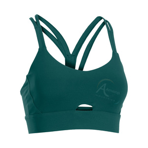 Premium Yoga Fitness Sports Bra Women Recycled Polyester Soft Stretch Breathable Activewear Bra Custom OEM Bulk - Product Image 2