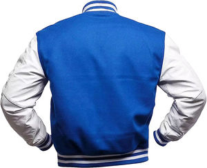 Fabricants de vêtements 20252026, veste d'hiver personnalisée en laine et cuir PU, style streetwear, veste varsity pour hommes - Product Image 6