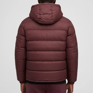 Custom Logo Men's Hooded Puffer Jacket Lightweight Winter <b>Bubble</b> <b>Coat</b> Warm Windproof Casual Outdoor Streetwear Outerwear - Product Image 2