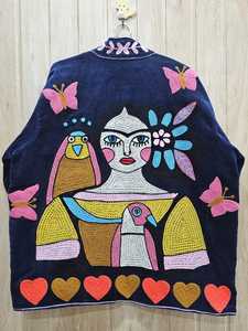 เสื้อแจ็คเก็ตกำมะหยี่ปักลายซูซานี งานฝีมือชิ้นเอก สไตล์วินเทจย้อนยุค เสื้อโค้ทแบบยูนิเซ็กส์ เสื้อคลุมฤดูหนาว งานศิลปะพื้นบ้าน เสื้อคลุมตัวนอก - Product Image 6