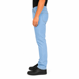 Premium Quality Stretch Denim <b>Jeans</b> <b>Men</b> Slim Fit Durable Breathable Lightweight Outdoor <b>Work</b> Trousers Fashion Plain Solid Color - Product Image 5