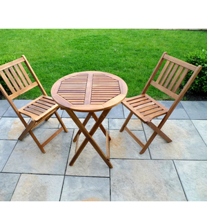 Customize Packaging Natural color Acacia Wood Outdoor <b>Folding</b> <b>Table</b> for Kitchen Dining Hotel Home Bar Garden Villa - Product Image 5