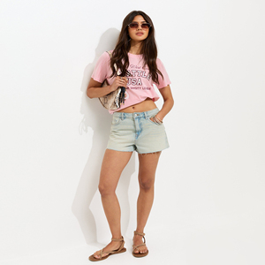 Ladies Printed T-Shirts Premium Quality Cotton Tees Casual Wear Comfortable Lightweight Quick Dry Women's Shirts Custom Logo - Product Image 1