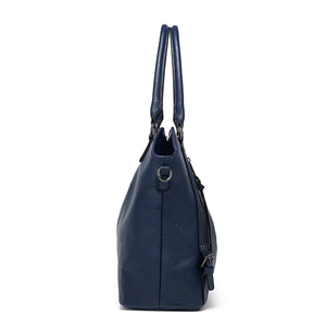 Unique Blue Luxury Handbags for Women High Quality Casual <b>Tote</b> with Zipper Closure Polyester Lining Custom Logo - Product Image 3