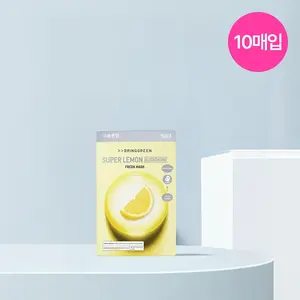 BRINGGREEN Super Lemon Glutathion Fresh Mask Sheet 10ea Pack Masques faciaux de haute qualité - Product Image 1