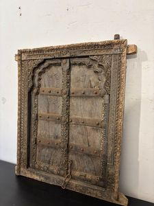 Ventana de Madera Tallada Antigua, Muebles Hechos a Mano para el Hogar, para Comedor, Sala de Estar, Dormitorio, Baño y Uso en Exteriores - Product Image 3