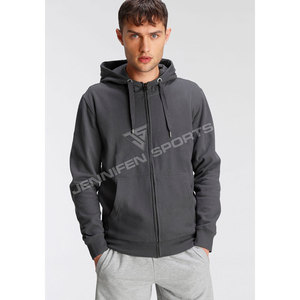 Sweat-shirts à fermeture éclair pour hommes grandes tailles, automne-hiver, 100% coton, épais, personnalisés, séchage rapide, respirants, logo personnalisé - Product Image 3