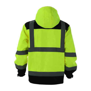 <b>High</b> <b>Visibility</b> Workwear Uniforms Hi Vis Waterproof Work Tear Abrasion Resistant Two Tone <b>Softshell</b> Safety Reflective <b>Jacket</b> - Product Image 4