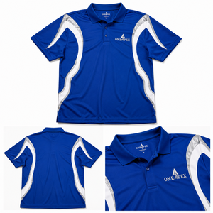 Camiseta Deportiva ONE APEX para Hombre, Color Azul Rey, con Logotipo Frontal y Paneles Blancos en Contraste, Transpirable, Uniforme Deportivo - Product Image 4