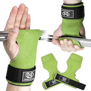 Ergonomic Leather Gym Carbon Fiber Gymnastics Hand Grips for Lifting Calleras Crossfitness Grips for Pull-Ups <b>Strength</b> <b>Training</b> - Product Image 5