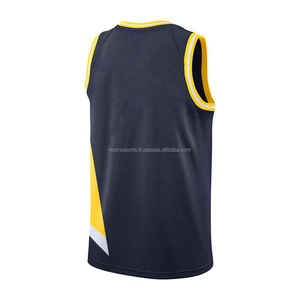 2025เสื้อบาสเก็ตบอลสีดำและสีทองล้วนสำหรับผู้เล่นทีมออกแบบโลโก้ของคุณเอง - Product Image 6