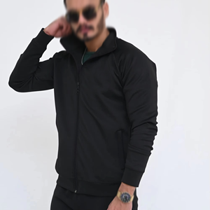 Ensemble de jogging décontracté XXL pour homme, conçu sur mesure, en coton 100% uni, idéal pour la course et l'entraînement en hiver - Product Image 3