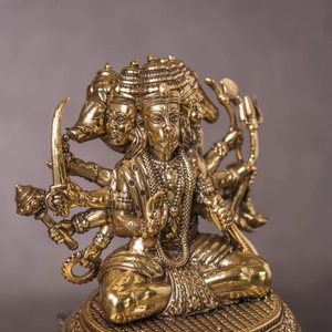 Large Brass Lord Statue | Handmade Metal Handicraft Modern Pop Art Eco-Friendly Durable Hindu God <b>Tabletop</b> Birthday Home Temple - Product Image 1