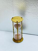 Reloj de arena 3D de latón macizo de 8'' |   Cruz de Ángel Decorativa Vintage, Pieza de Mesa de Estilo Moderno para Graduación, Fiesta de Cumpleaños