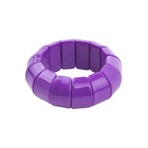 Bracelet en résine acrylique coloré 2026, géométrique, mignon, unisexe, bijoux de mode élégants et tendance en résine pour femme - Product Image 2
