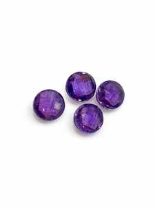 Eye Clean Brazil Amethyst Round Shape Loose Faceted Gemstones Amethyst Beads <b>Thin</b> Griddle Cut Stones Wholesale Bulk Price - Product Image 1