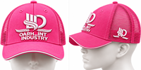 Casquette Snapback 5 Panneaux en Maille Rose OARH_INT INDUSTRY MC-1281, Polyester/Coton, Logo en Caoutchouc en Relief sur le Devant, Décontractée, Unisexe, Ajustement Réglable