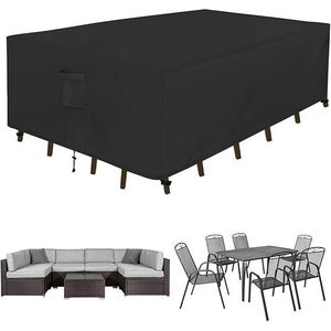 Funda Impermeable para Muebles de Patio, Rectangular, Anti-UV, para Mesa y Sillas de Comedor, Fácil de Colocar, Seccional, para Uso en Interiores - Product Image 1