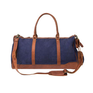Sac de voyage en toile et cuir de haute qualité avec fermeture éclair, sac de transport OEM, export, imperméable LCTB-0081 - Product Image 1