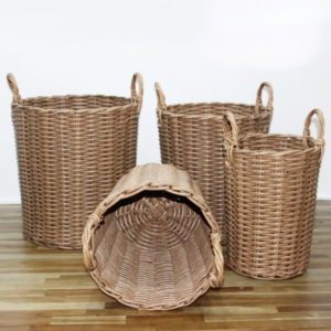 Cesta de Lavandería Multifuncional Ecológica de Plástico con Marco Tejido a Mano, Nueva y en Oferta - Product Image 2