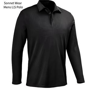 Chemises polo homme à manches longues unies - Product Image 5