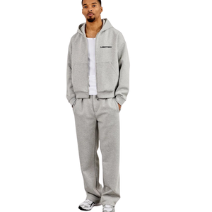 Men Full <b>Zip</b> Hooded Tracksuit Set With Matching <b>Jogger</b> Trousers For Casual Training Travel And Everyday Streetwear Comfort Daily - Product Image 1