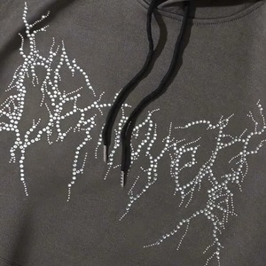Sudadera con Capucha Estilo Gótico para Hombre, 100% Algodón, Felpa Francesa, Corte Holgado, Estampado de Letras en la Parte Delantera, Sudadera Otoñal - Product Image 3
