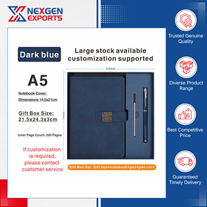 Worldwide Selling Eco-friendly Customizable Premium Quality Luxurious Hardcover PU Leather Business <b>Notebook</b> Gift <b>Set</b> India's - Product Image 3