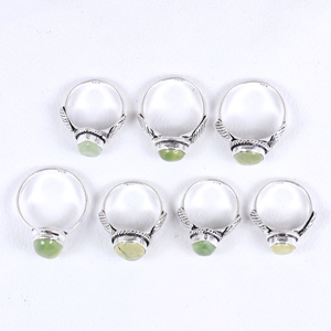 Pulsera Artesanal de Prehnita Natural con Cuentas Decorativas y Baño de Plata 925 sobre Latón, Estilo Bohemio Vintage Cristiano para Mujer - Product Image 5