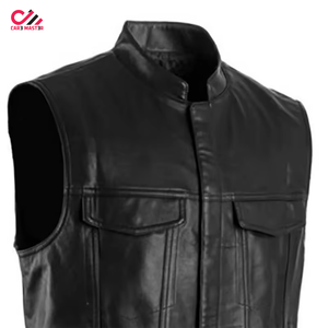 Vest <b>Leather</b> <b>Jackets</b> in Genuine Cowhide High Quality Custom Made Unique Design Hip Hop Style Best Made <b>Leather</b> Vest - Product Image 6