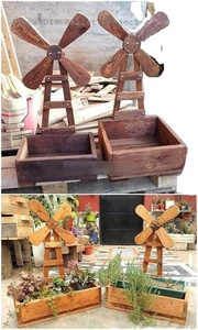 ARTESANÍA maceta de madera Wishing Well maceta decoración de jardín de patio trasero macetas de madera creativas macetas de flores de corteza jardín - Product Image 6