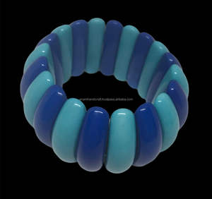 High Quality Customized Women's Handcrafted Resin Fashion Bracelet Color-Strand Model From India - Product Image 5